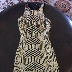 Gold Sequin Bodycon Dress